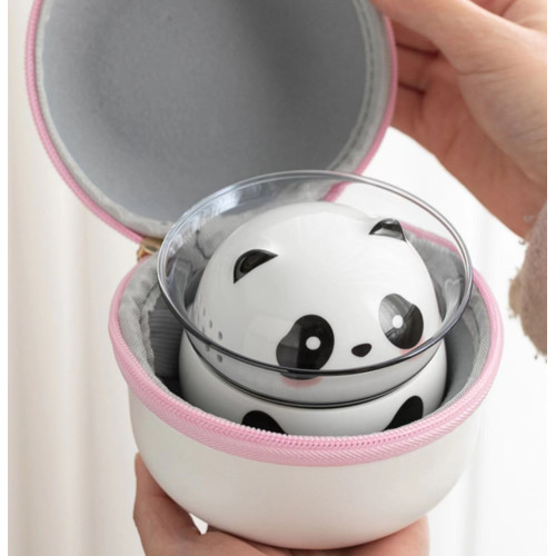 熊貓旅行茶具套裝可攜式快客杯戶外露營隨身茶壺茶杯成都紀念品 熊貓旅行茶具套裝可攜式快客杯戶外露營隨身茶壺茶杯成都紀念品