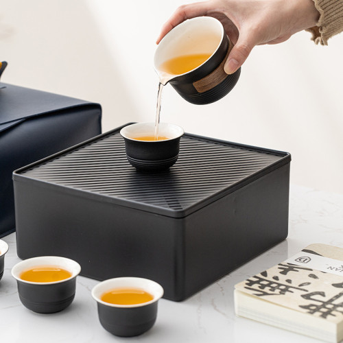 可攜式茶具周年伴手禮快客杯喝茶戶外車用枯山水功夫旅行茶具 可攜式茶具周年伴手禮快客杯喝茶戶外車用枯山水功夫旅行茶具