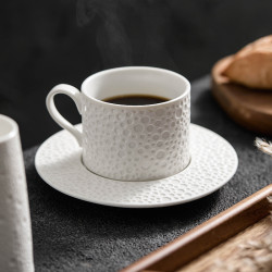環球石紋陶瓷杯咖啡杯精緻高檔酒店茶餐廳輕奢馬克杯喝水杯碟套裝