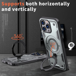 適用於蘋果16ProMax手機殼天環磁吸iPhone15Plus防摔360旋轉支架