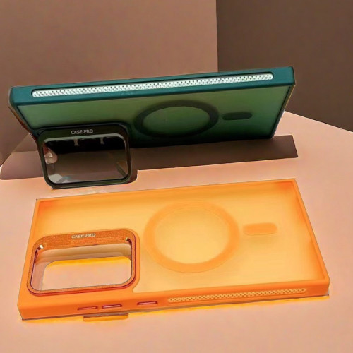 磁吸式鏡頭支架適用s24保護套+plus簡約磨砂硬三星S24Ultra手機殼