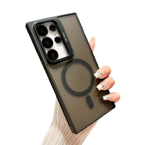 磁吸式鏡頭支架適用s24保護套+plus簡約磨砂硬三星S24Ultra手機殼