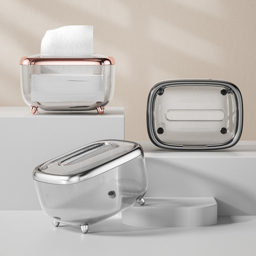 現代簡約創意紙巾盒家用客廳全透明抽紙盒餐巾紙收納盒子高檔輕奢 現代簡約創意紙巾盒家用客廳全透明抽紙盒餐巾紙收納盒子高檔輕奢