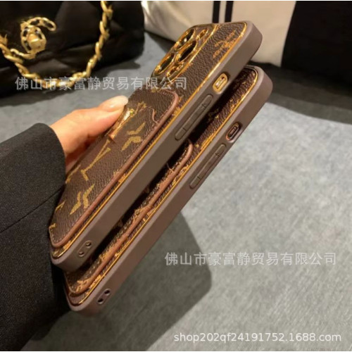 潮牌復古插卡手機殼適用蘋果15ProMax全包皮質14高級小衆男女款13 潮牌復古插卡手機殼適用蘋果15ProMax全包皮質14高級小衆男女款13