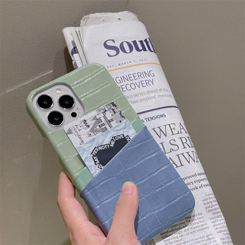 適用鱷魚紋蘋果15promax插卡手機殼iPhone13皮質11高級12女14防摔 適用鱷魚紋蘋果15promax插卡手機殼iPhone13皮質11高級12女14防摔