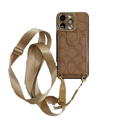 新款斜背翻蓋手機殼適用於iPhone15promax可插卡皮質全包14/13pro 新款斜背翻蓋手機殼適用於iPhone15promax可插卡皮質全包14/13pro