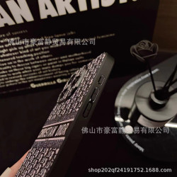 潮牌全包適用蘋果15promax皮質手機殼iPhone14感11防摔12女16pro