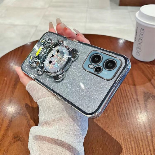 簡約款適用紅米note12/13閃粉支架k60電鍍小熊小米13/14pro手機殼 簡約款適用紅米note12/13閃粉支架k60電鍍小熊小米13/14pro手機殼