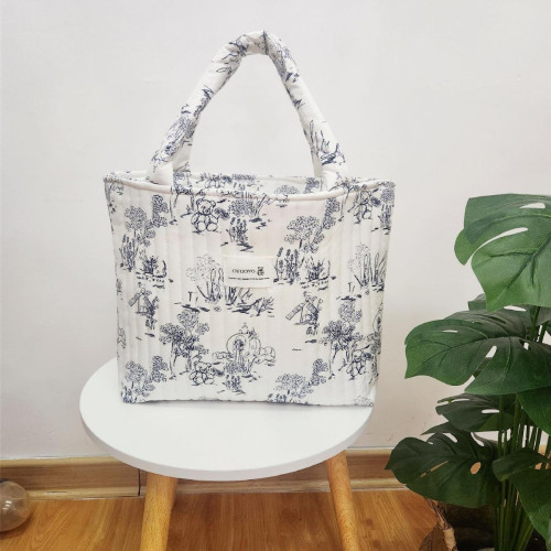 ins大容量碎花媽咪包手提旅行包母嬰包待産包多功能斜背收納包 ins大容量碎花媽咪包手提旅行包母嬰包待産包多功能斜背收納包