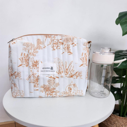 新款國風水墨畫碎花化妝包可攜式收納包旅行洗漱包手拿方包 新款國風水墨畫碎花化妝包可攜式收納包旅行洗漱包手拿方包