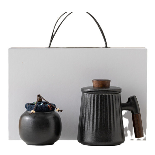 陶瓷粗陶茶水分離泡茶杯個人家用馬克杯帶蓋辦公室杯子高顔值水杯 陶瓷粗陶茶水分離泡茶杯個人家用馬克杯帶蓋辦公室杯子高顔值水杯