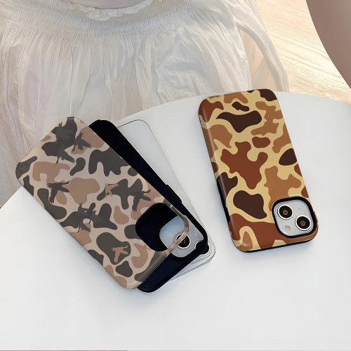 男款ins迷彩二合一菲林手機殼iphone1714promax保護套12p