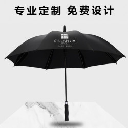 高爾夫傘加大雙人可遮陽雨傘纖維骨自動長柄黑膠防曬晴雨兩用