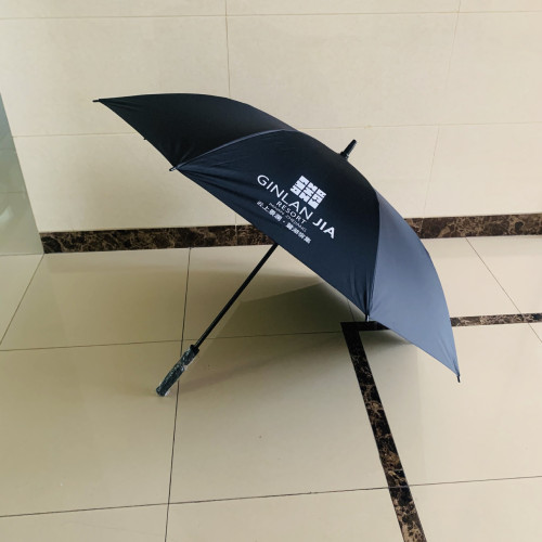 高爾夫傘加大雙人可遮陽雨傘纖維骨自動長柄黑膠防曬晴雨兩用