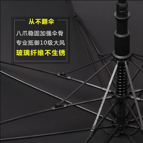 高爾夫傘酒店彎柄 廣告傘全纖維商務加大自動防風 直桿雨傘