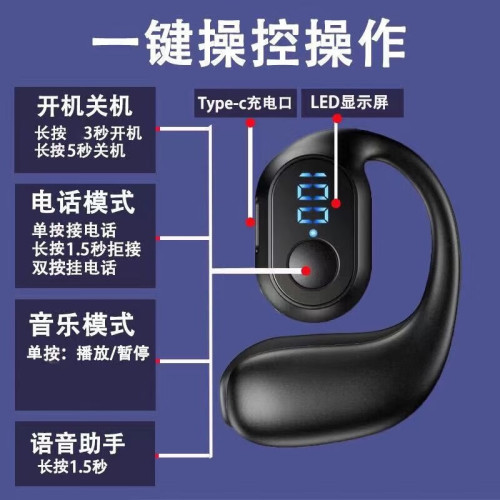 一分錢新款無線藍牙耳機不入耳掛耳單耳運動跑步聽歌超長續航降噪