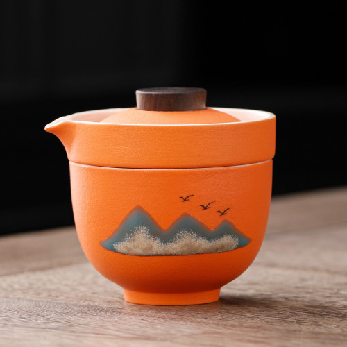 可攜式旅行茶具套裝汽車高級禮品車用網紅戶外露營收納家用功夫茶具 可攜式旅行茶具套裝汽車高級禮品車用網紅戶外露營收納家用功夫茶具