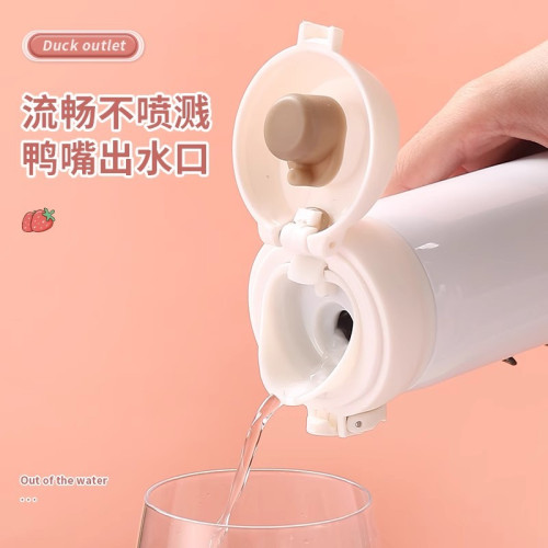 創意草莓保溫杯女學生高顔值大容量304不鏽鋼便捷戶外保溫杯水壺