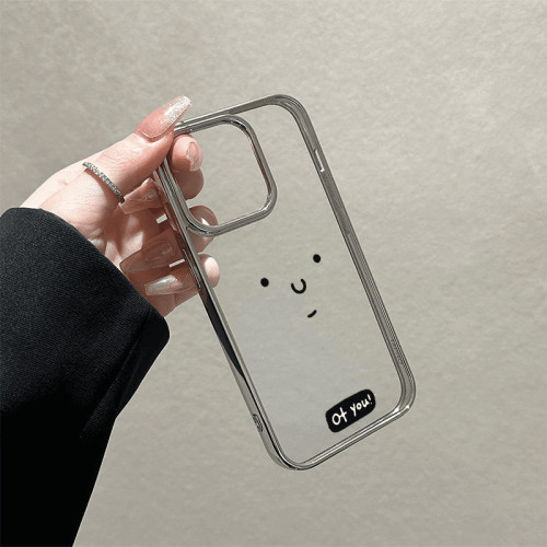搞怪表情適用於iPhone15promax蘋果13手機殼簡約透明14電鍍12pro