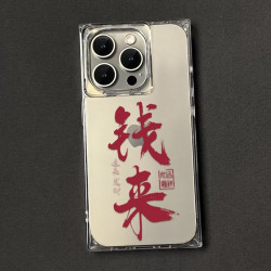 蘋果殼防摔冰晶方塊透明殼磁吸ins風蘋果14promax氣囊防摔手機殼