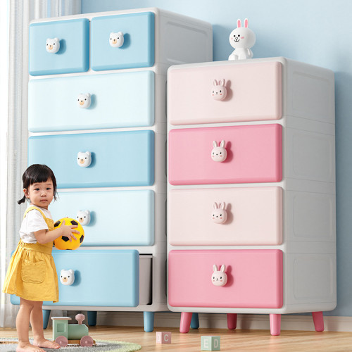 兒童玩具收納箱抽屜式塑膠零食收納櫃子家用衣服衣物整理箱儲物櫃