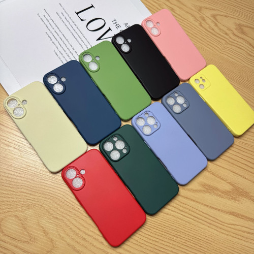 簡約純色16蘋果17Pro max仿原液態矽膠iphone15手機殼X適用14軟13