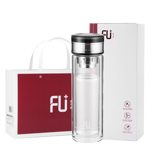 富光FU+雙層玻璃杯可攜式茶水分離泡茶杯隨手杯禮品水杯子 富光FU+雙層玻璃杯可攜式茶水分離泡茶杯隨手杯禮品水杯子