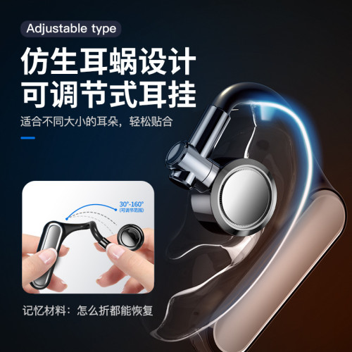 單邊新款超長待機商務掛耳大容量藍牙耳機不入耳長續航單耳無線