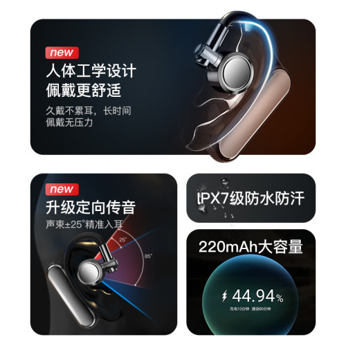 爆款OWS掛耳超長續航開放式無線藍牙耳機開車單耳通用