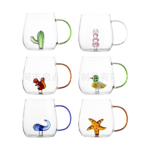 耐熱玻璃杯帶把水杯咖啡杯女夏季情侶馬克動物杯子動物創意 耐熱玻璃杯帶把水杯咖啡杯女夏季情侶馬克動物杯子動物創意