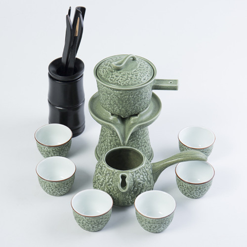 茶具套裝家用石磨懶人創意陶瓷茶壺功夫茶杯半全自動泡茶器