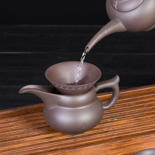紫砂功夫茶具套裝家用陶瓷創意復古泡茶器紫泥茶壺茶杯整套
