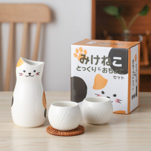 日式個性酒櫃擺件清酒壺毛線球酒杯套組禮盒酒壺杯子陶瓷酒具套裝