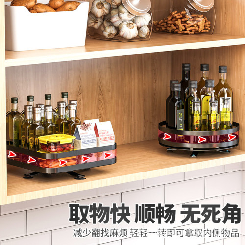 可旋轉台面廚房調料瓶置物架調味品油鹽醬醋瓶轉角多層廚房收納架 可旋轉台面廚房調料瓶置物架調味品油鹽醬醋瓶轉角多層廚房收納架