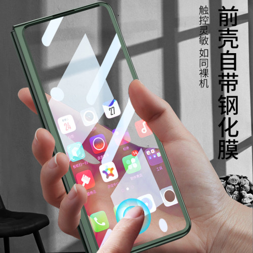 適用於zfold3筆槽手機殼折曡保護套ZFold3手機殼全包電鍍防摔外殼