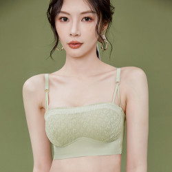 無肩帶內衣女小胸聚攏抹胸式無痕裹胸兩用穿搭防滑無鋼圈文胸舒適