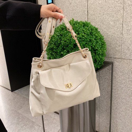 包包新款2022韓版單肩斜後背包鏈條通勤大容量流浪包女包軟皮腋下包