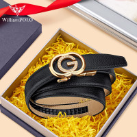 保羅皮帶真皮女時尚真皮皮帶小香風合金腰帶女款簡約皮帶女士