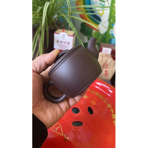 段泥漢瓦紫砂壺側把泡茶茶壺功夫茶具小容量宜興手繪工藝