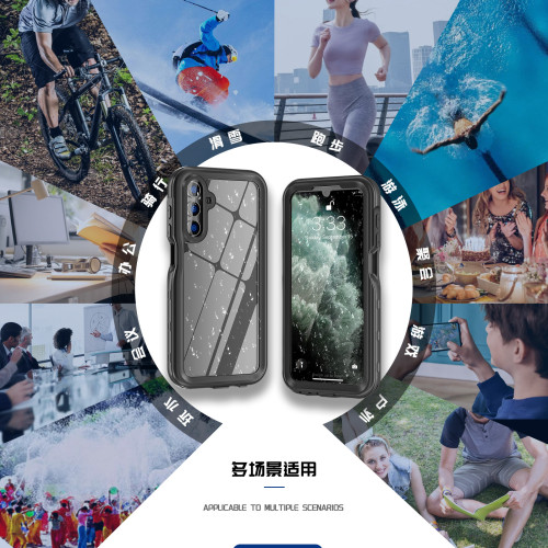 適用三星A15-5G防水手機殼A15-4G透明全包防摔防塵戶外運動保護套