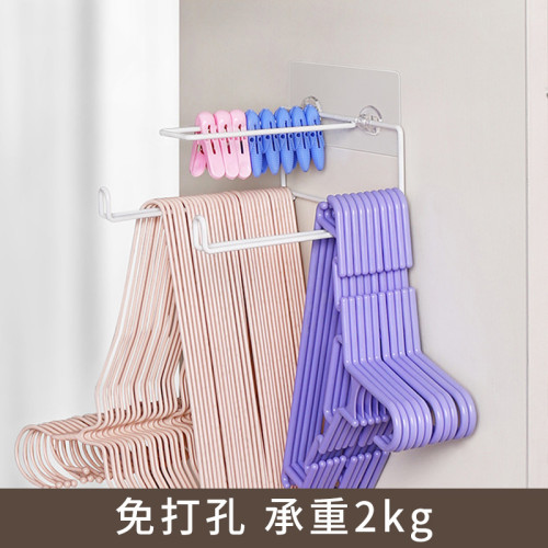 衣架收納架家用多功能陽台晾曬架衣架整理落地存放衣架夾子整理架