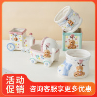 可愛熊陶瓷卡通可愛創意收納擺件