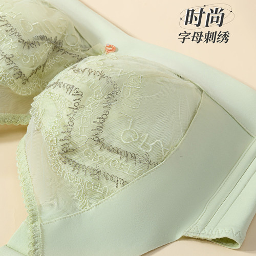 內衣女薄款蕾絲大胸顯小無海綿全罩杯聚攏調整型收副乳抹胸文胸罩