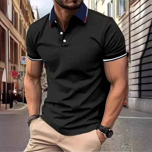 男士新款Polo衫T恤夏季工作服Polo衫翻領廠服T恤工衣翻領文
