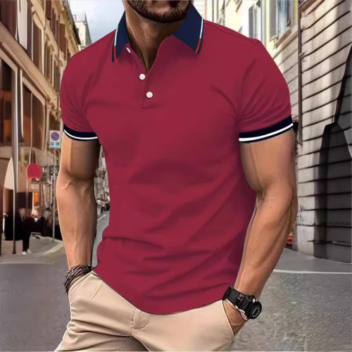 男士新款Polo衫T恤夏季工作服Polo衫翻領廠服T恤工衣翻領文