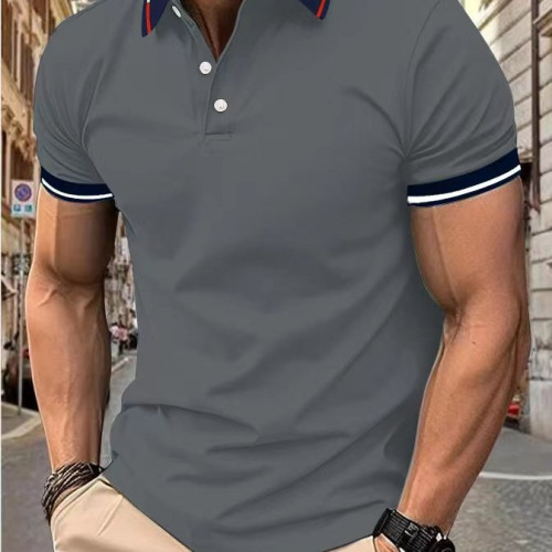 男士新款Polo衫T恤夏季工作服Polo衫翻領廠服T恤工衣翻領文