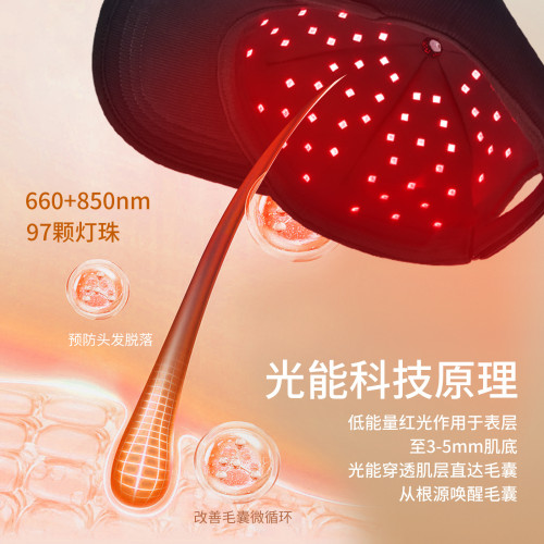 紅光加紅外帽子防脫髮護髮儀頭皮理療毛囊護理健髮養髮