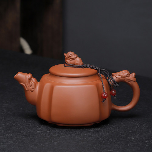 紫砂茶壺家用大容量貔貅壺半手工泡茶壺功夫茶具單壺陶瓷特大號壺