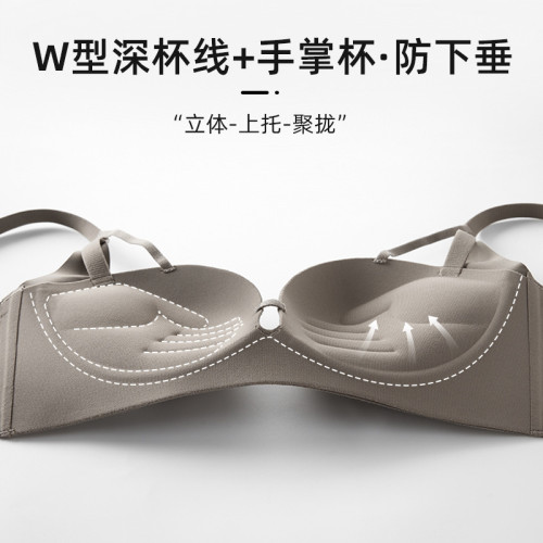 原創專利 無痕內衣女小胸聚攏顯大深V上托收副乳秋冬平胸專用文胸