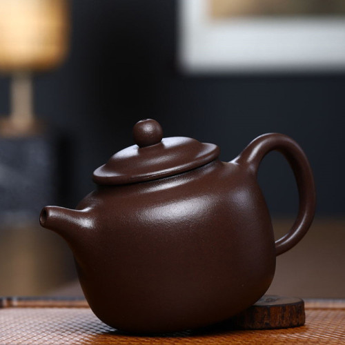正宗宜興手工紫砂壺經典匏尊壺家用一套禮盒紫泥養生茶壺